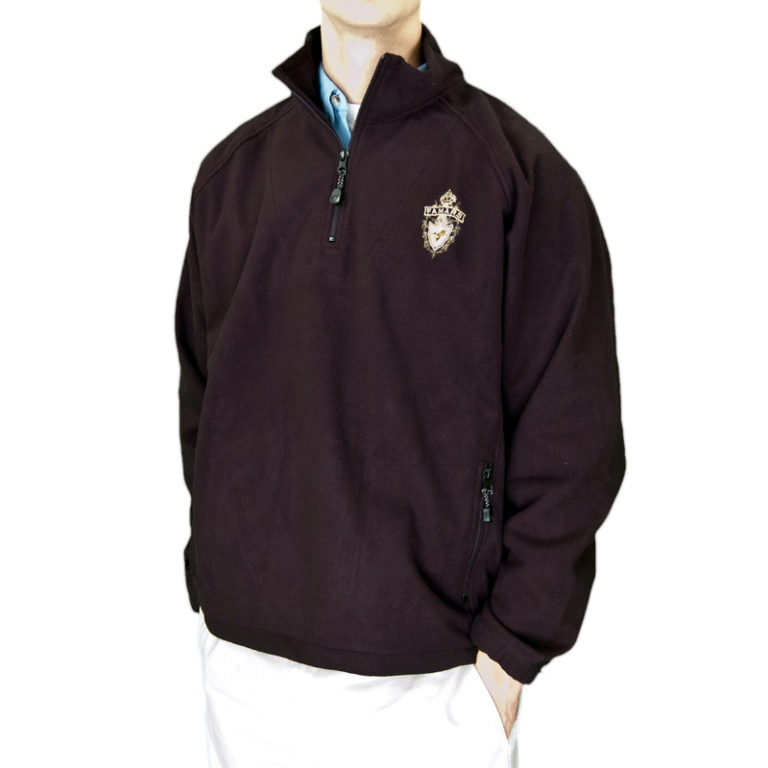 Men’s Black Quarter Zip Fleece Pullover